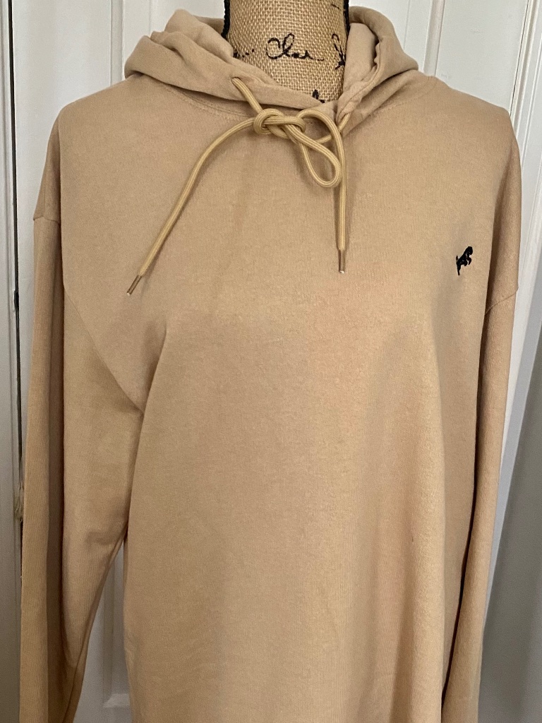 Tiger Wolf Tan Hoodie. Men's Cotton Sweatshirt. S. Xl. New, Tags.